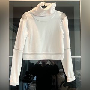 Alo cropped high neck sweatshirt